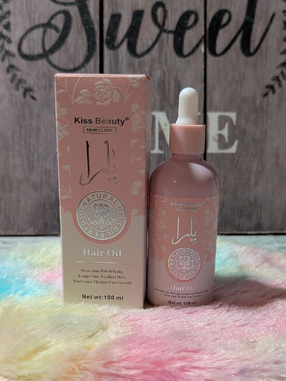 Pink Hair Oil – Nourishing Treatment & Scalp Serum - Yara scented